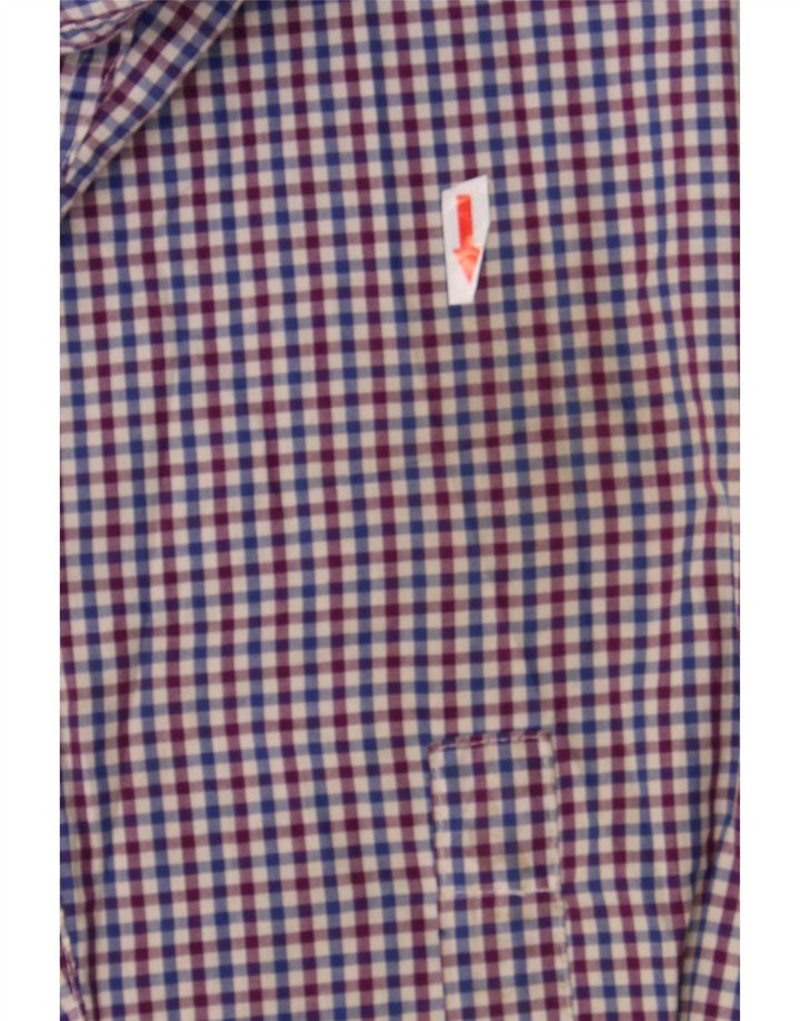 Chaps Chemise Homme XL Bleu Vichy Coton