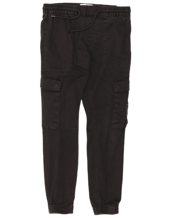 Calvin Klein Womens Joggers Cargo Trousers Medium W30 L28 Black Cotton