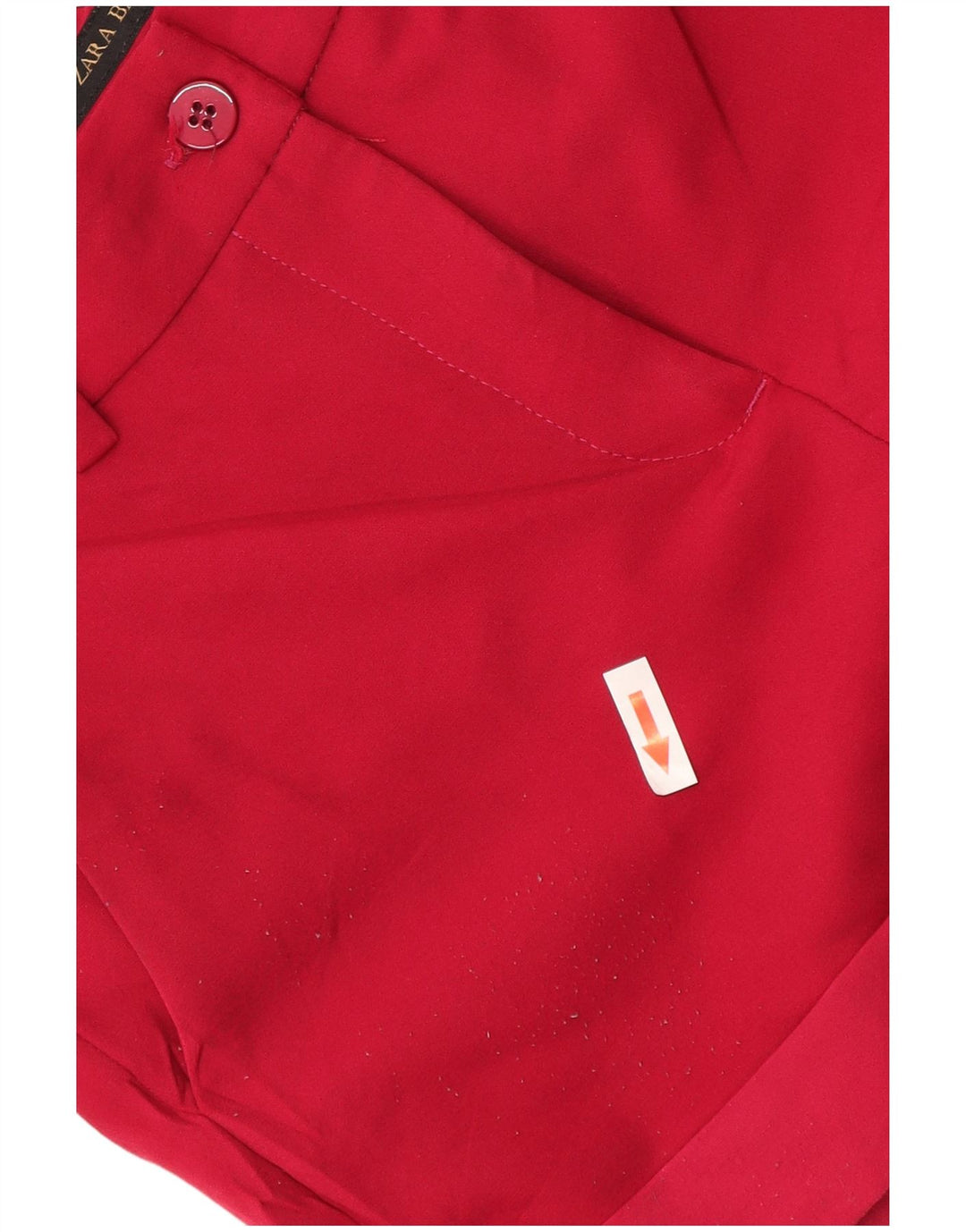 Zara Womens Chino Shorts Small W26  Red Polyester