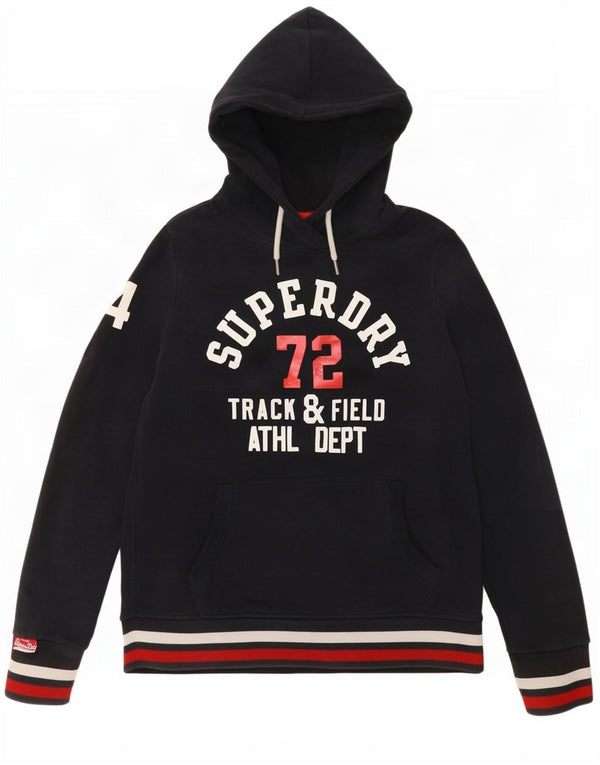 Superdry Graphic Hoodie-Pullover für Damen, UK 14, Größe L, Marineblau, Baumwolle
