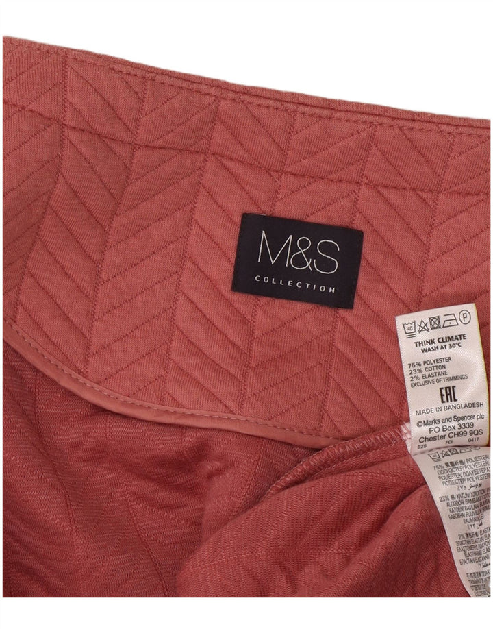 Giacca blazer con zip intera da donna Marks & Spencer UK 20 2XL poliestere rosa
