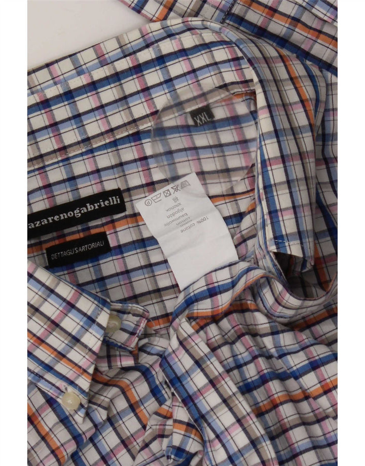 Nazareno Gabrielli Mens Shirt 2XL Multicoloured Check Cotton