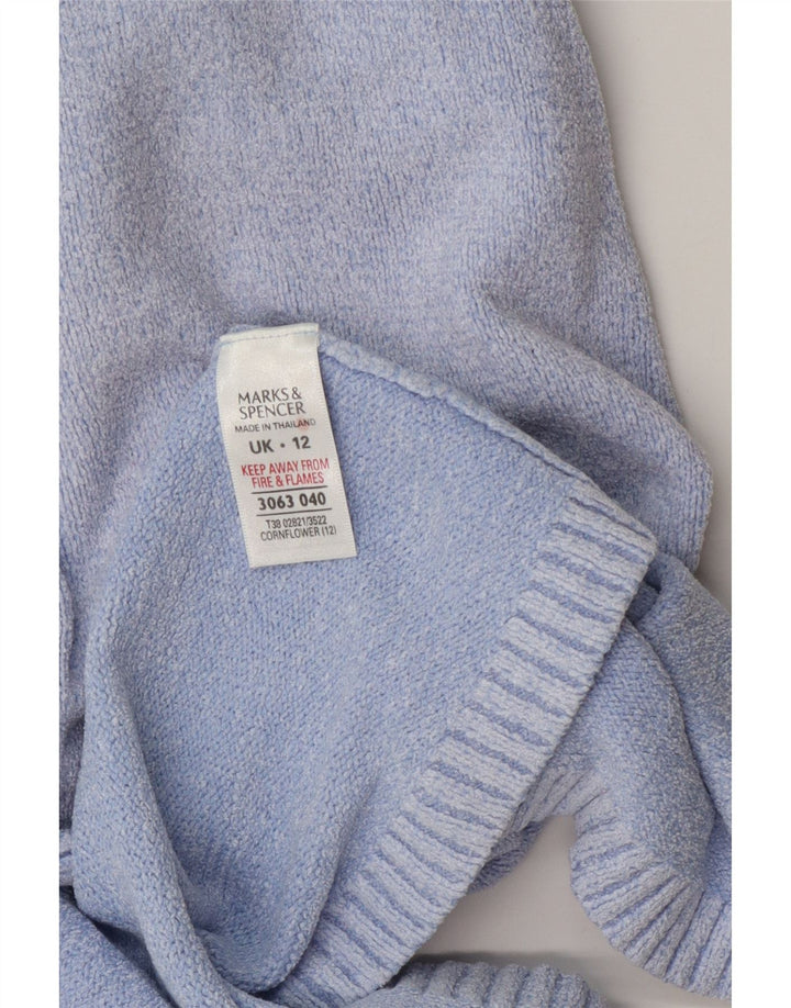 Marks & Spencer Damen-Cardigan-Pullover UK 12 Mittelblaue Viskose