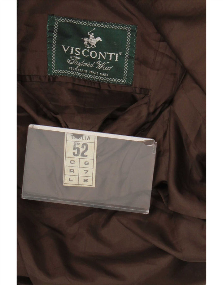 Visconti muška jakna sa 3 gumba IT 52 XL smeđa janjeća vuna s hrbatima
