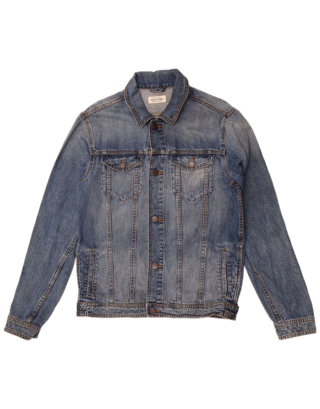 Jack & Jones Herre denimjakke UK 36 Small Blue Cotton