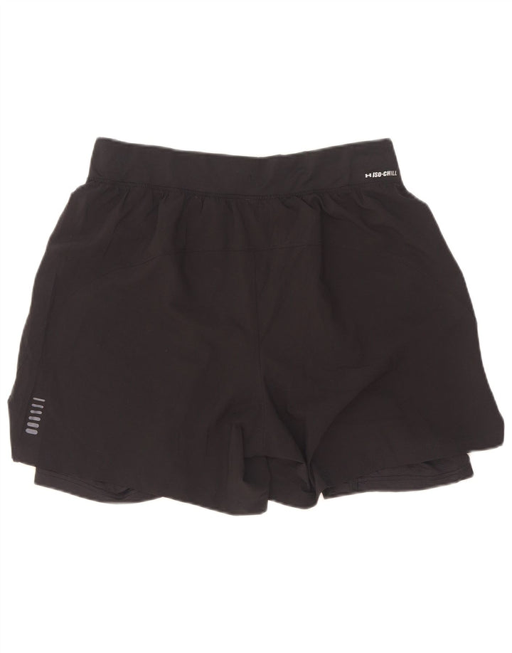 Under Armour Womens Sport Shorts UK 14 Large Black Polyester
