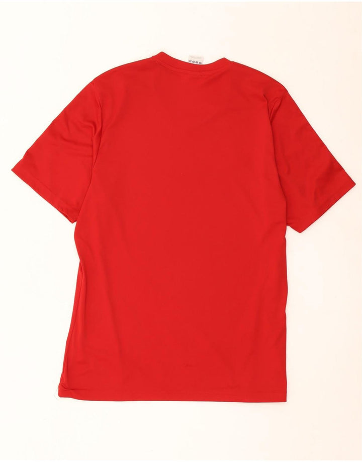 Adidas Mens Climalite Camiseta Top Grande Poliéster Rojo