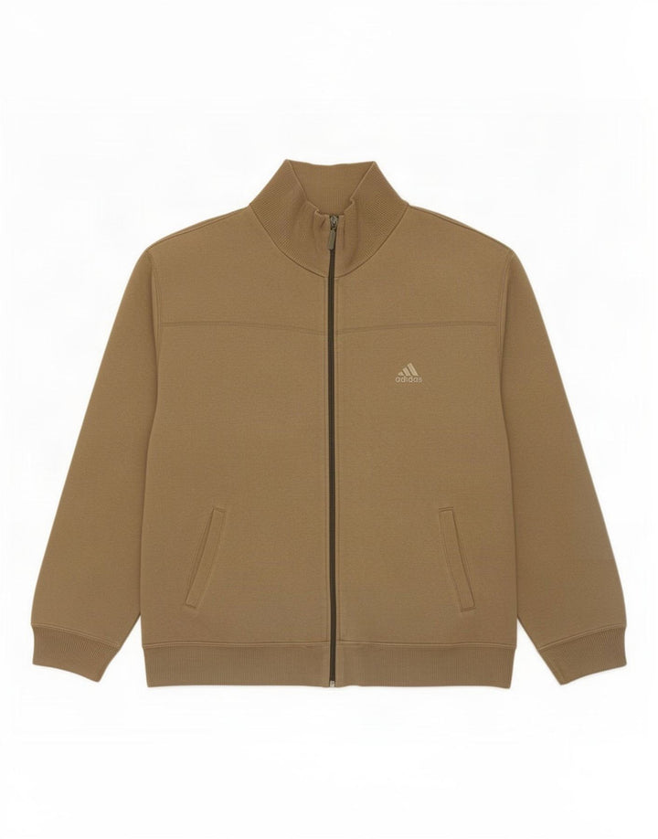 Adidas Mens Tracksuit Top Jacket Large Khaki Cotton