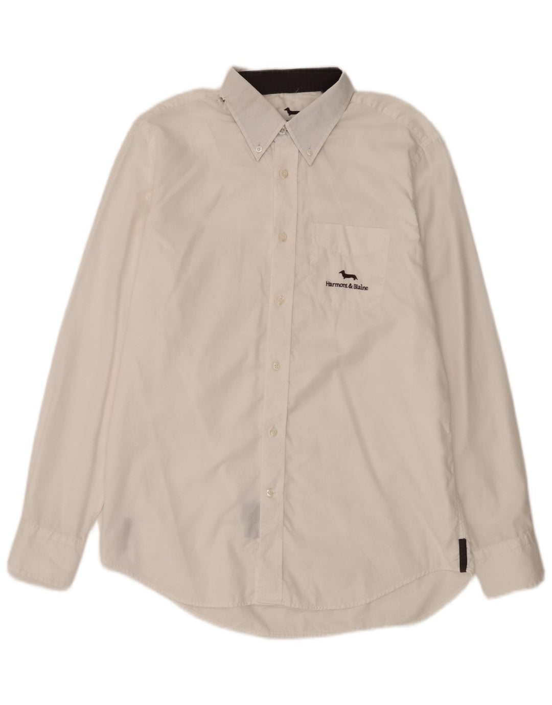 Harmont & Blaine Mens Regular Fit Shirt Large White Cotton