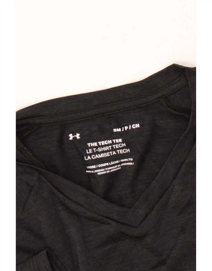 Under Armour Mens T-Shirt Top Small Black Flecked