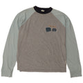 Fat Face Top da uomo a maniche lunghe in cotone color block grigio medio