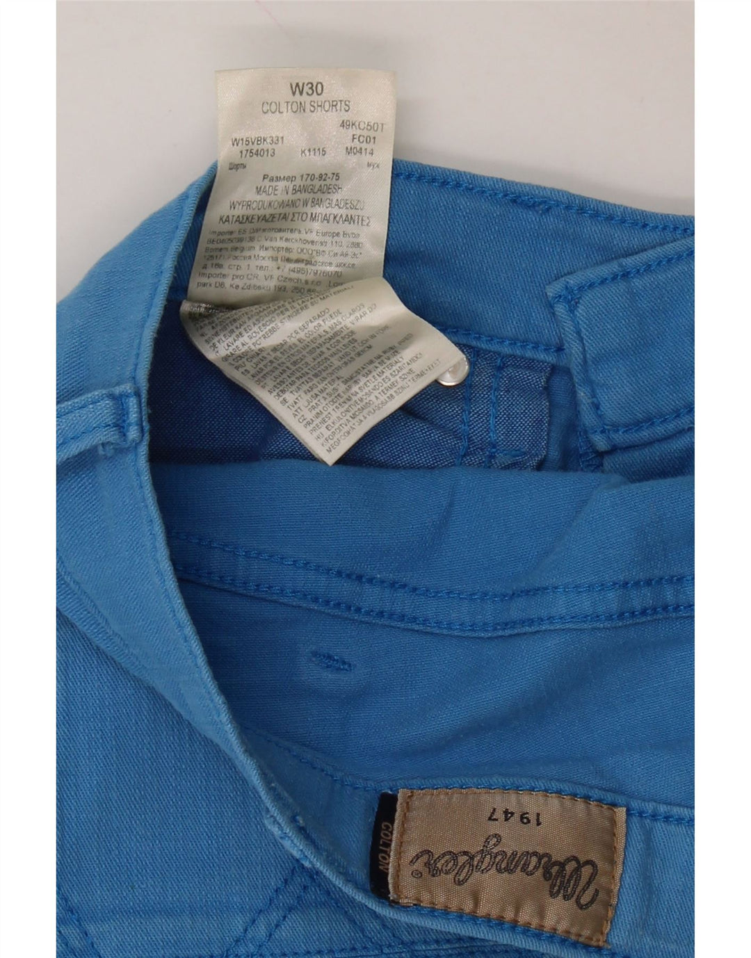 WRANGLER Mens Denim Shorts W30 Medium  Blue Cotton Vintage Wrangler and Second-Hand Wrangler from Messina Hembry 