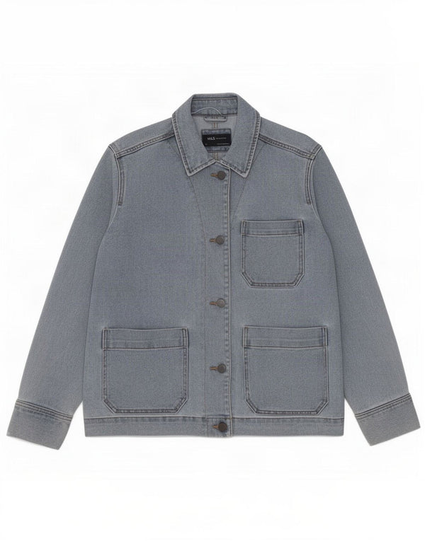Marks & Spencer Chaqueta vaquera holgada para mujer UK 42 Algodón azul medio