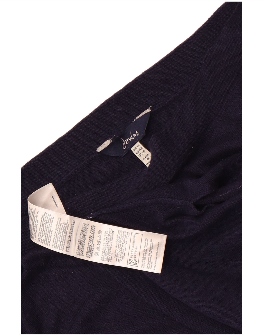 Joules Womens Oversized Sweatshirt Jumper UK 14 Large Navy Blue Cotton