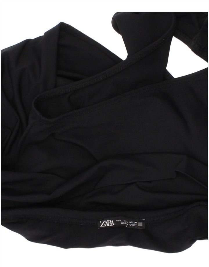 Zara Womens Strapless Swimwear Large Black Polyamide