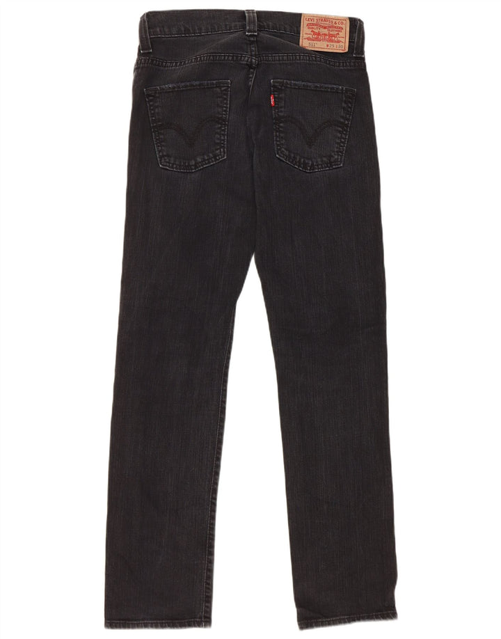 Levi's Mens 511 Skinny Jeans W29 L30 Black Cotton