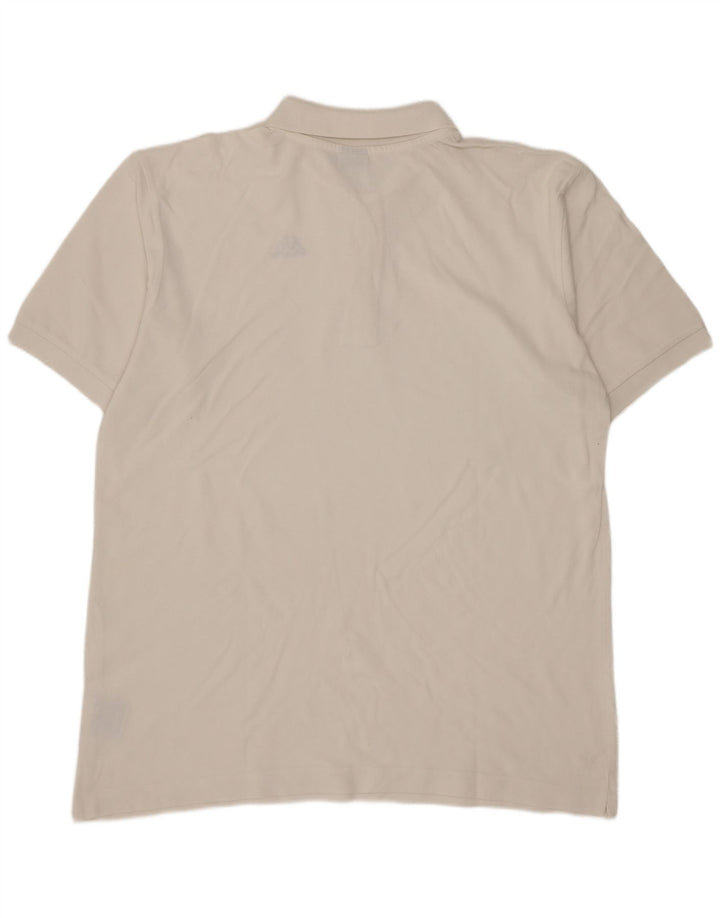 Kappa Mens Polo Shirt XL White Cotton