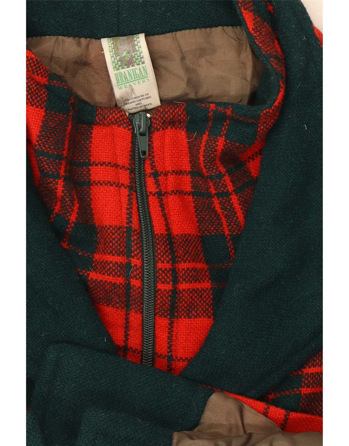 Branigan Womens Overcoat UK 18 XL Red Plaid Wool