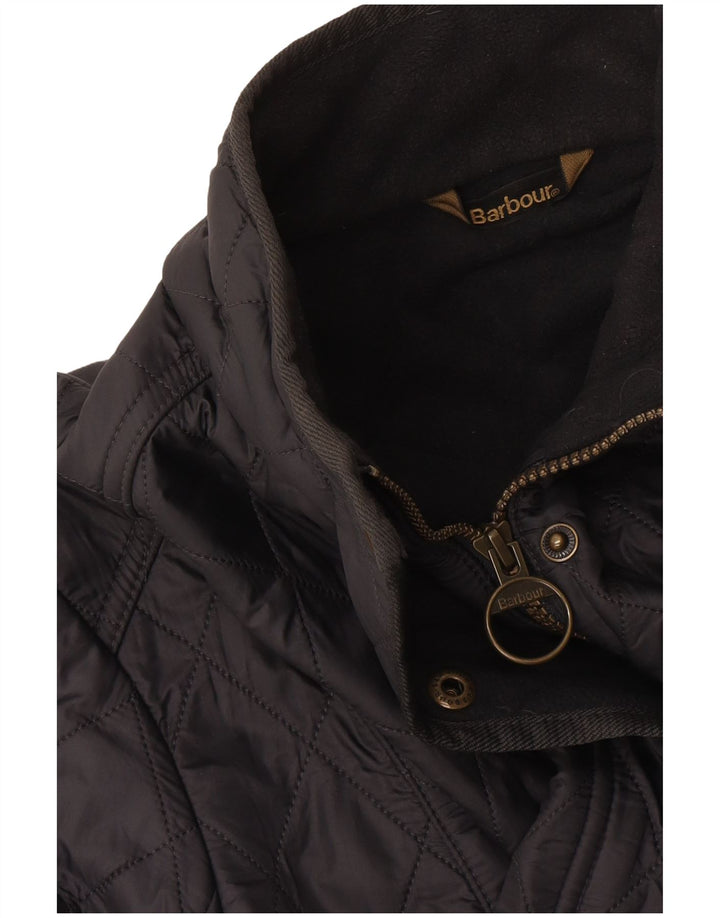 Barbour Quiltet jakke til kvinder UK 14 Large Sort