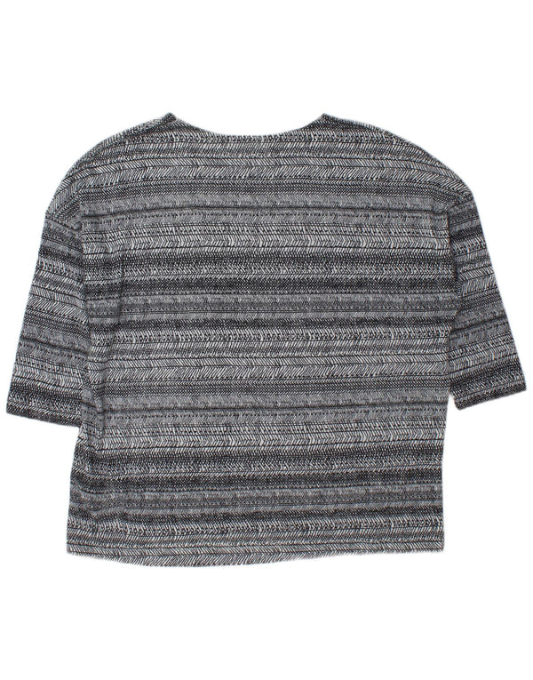 Marks & Spencer Top extragrande para mujer, manga 3/4, UK 40 XL, rayas grises