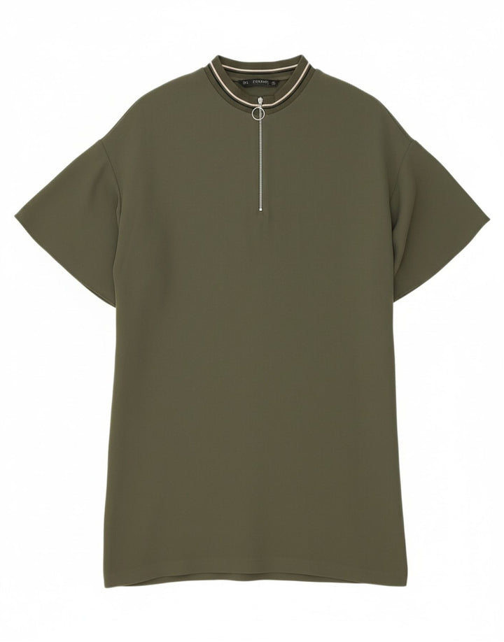 ZARA Womens Blouse Top UK 16 Large Green Vintage Zara and Second-Hand Zara from Messina Hembry 