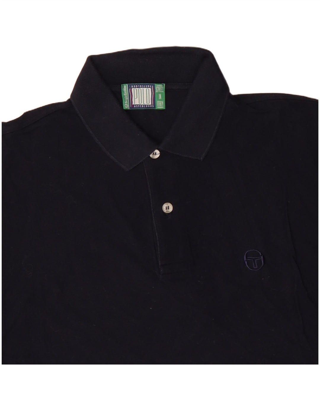 SERGIO TACCHINI Mens Polo Shirt Medium Navy Blue Cotton