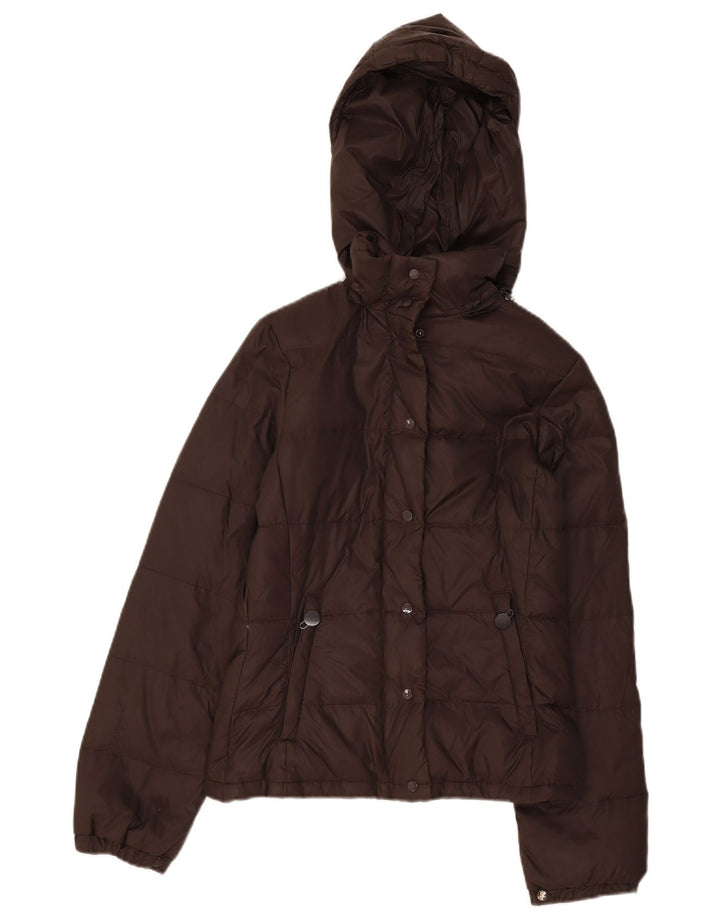Γυναικείο μπουφάν Benetton με κουκούλα IT 40 Small Brown Polyamide