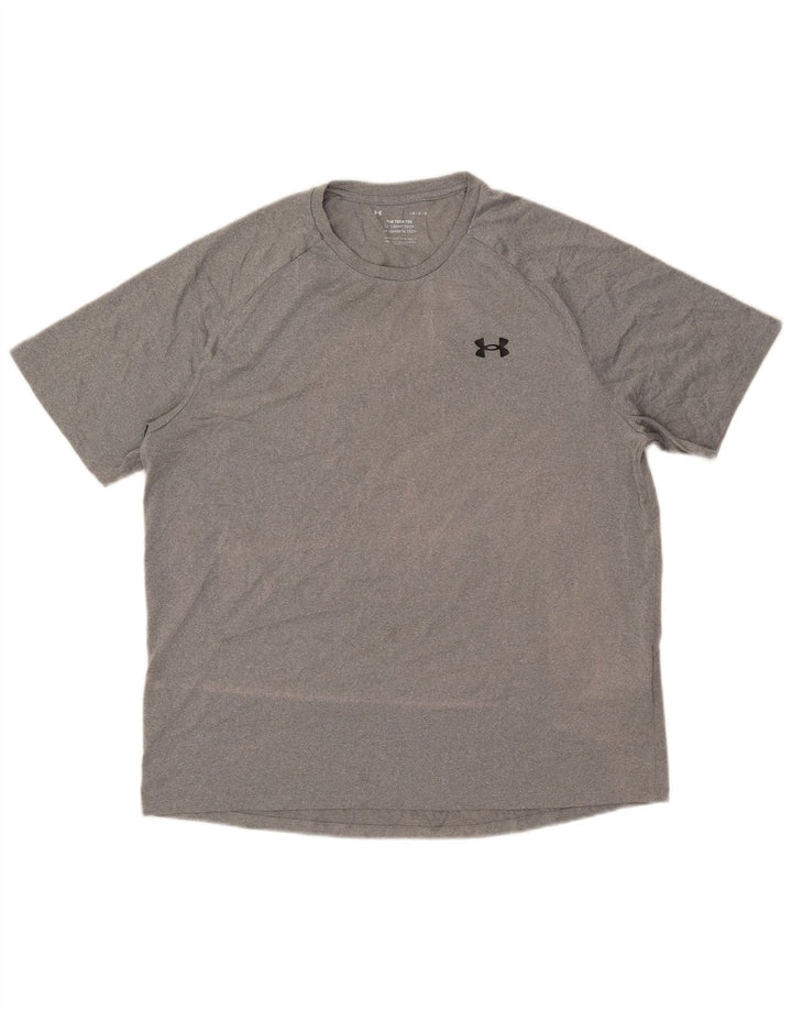 Under Armour Herre T-Shirt Top Stor Grå Flecked Polyester