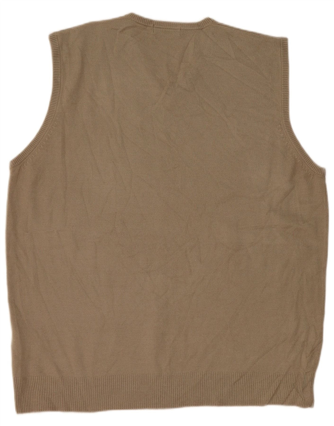 Marks & Spencer Mens Vest Tank Top Large Beige Acrylic
