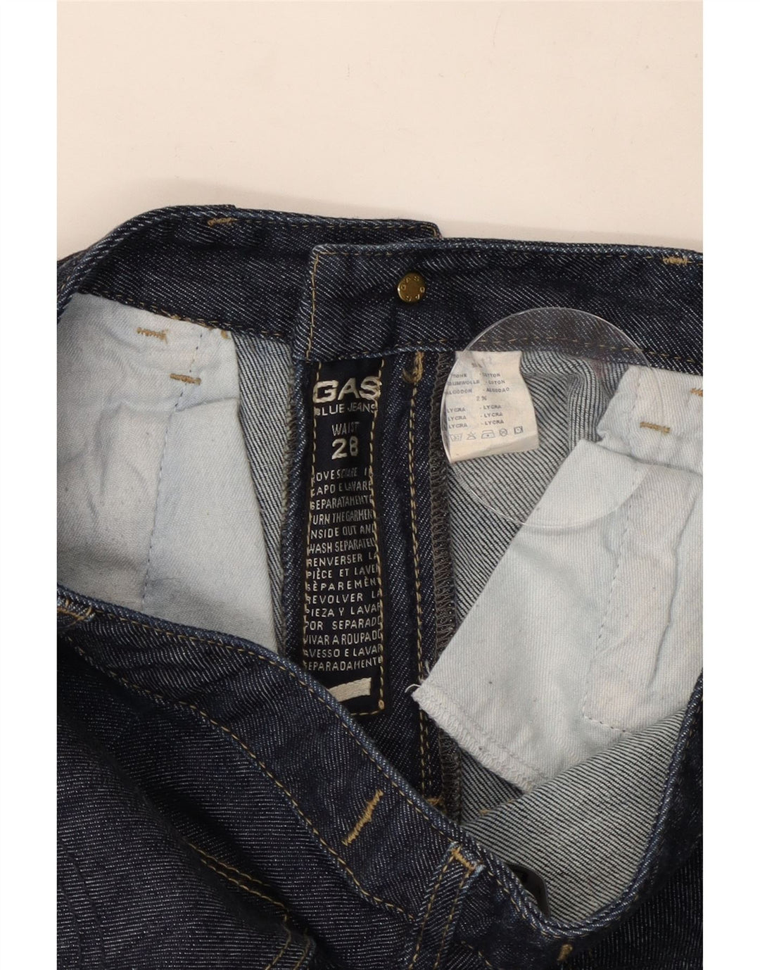 Gas Dame Flared Jeans W28 L30 Marineblå Bomuld