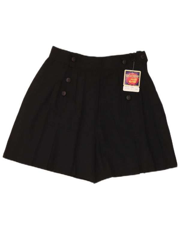 Bader kvinders højtaljede afslappede shorts UK 10 Small W28 Black Viscose