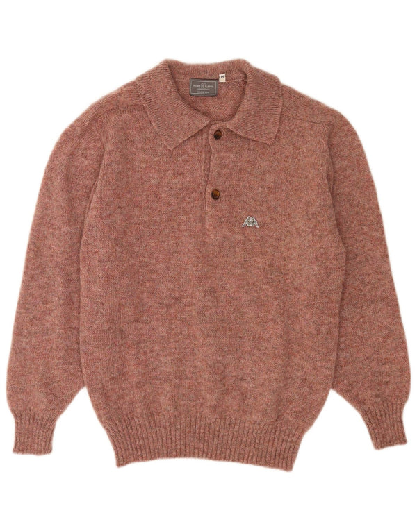 Kappa Herre Polo Neck trøje Sweater Medium Rød Flecked Uld
