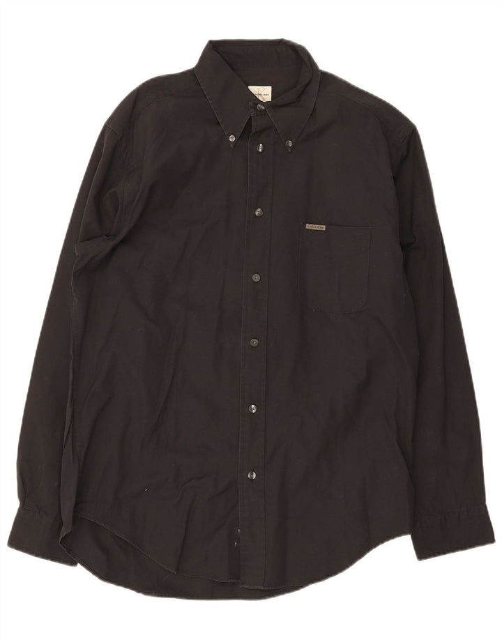 Calvin Klein Jeans Mens Shirt Medium Black Cotton
