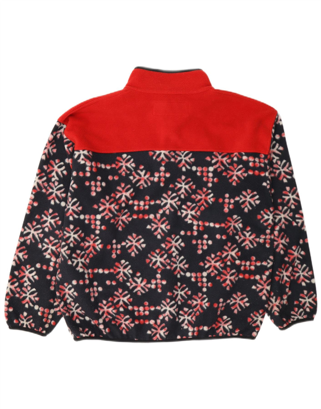 Invicta Herren-Fleecepullover mit Knopfkragen, mittelgroß, mehrfarbig, Blumenmuster