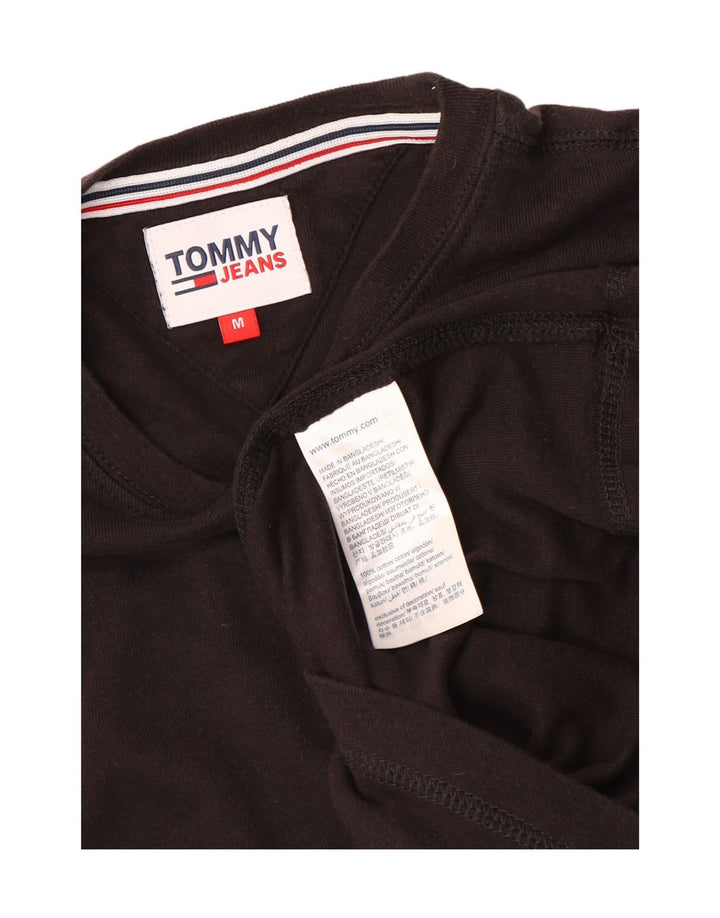 Tommy Hilfiger Womens Top Long Sleeve UK 12 Medium Brown Cotton