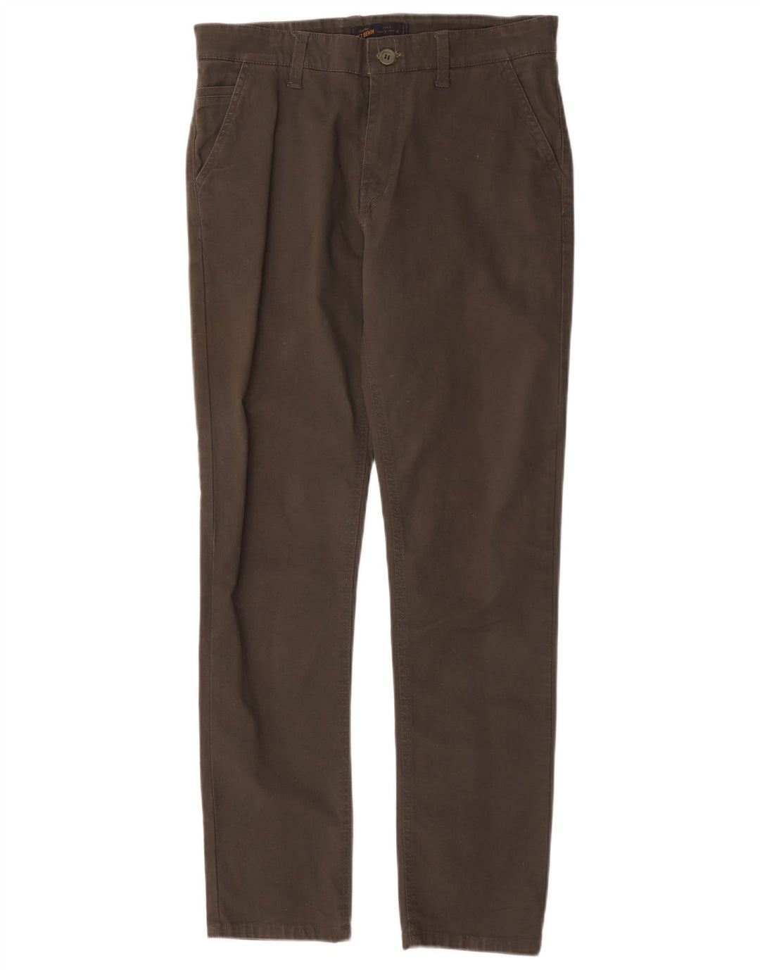 Zara Mens Slim Chino Trousers Large W32 L30 Khaki