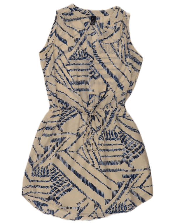 Gap Womens Sleeveless A-Line Dress UK 6 XS White Striped