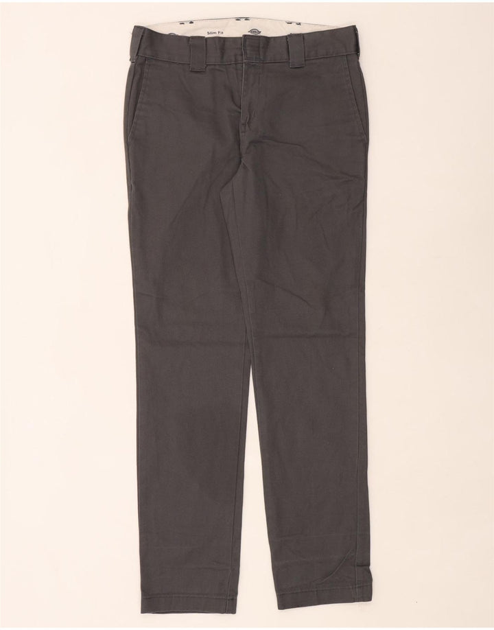 Dickies Herren Slim Fit Chinohose W30 L32 Grau Polyester