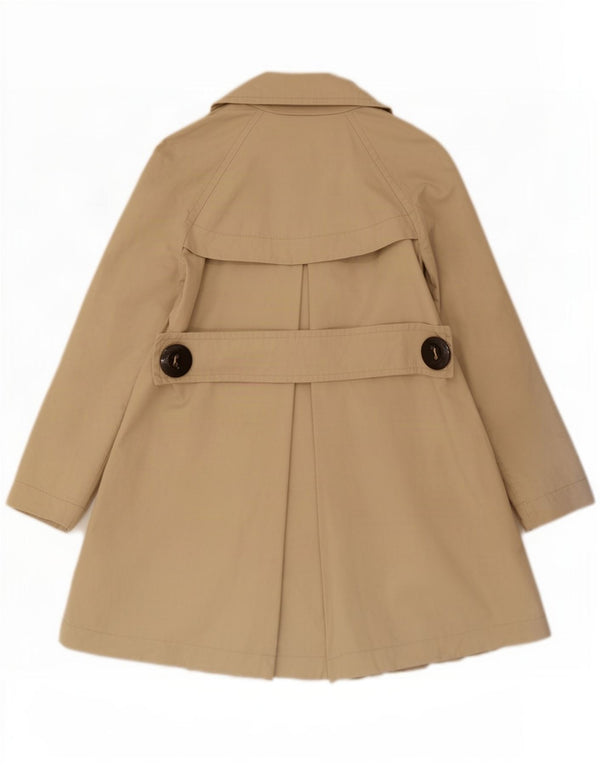 Zara Womens Oversized Trench Coat UK 10 Small Beige Polyamide