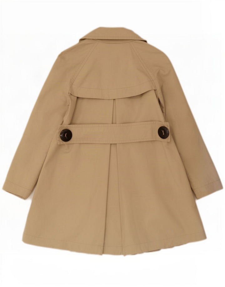 Zara Womens Oversized Trench Coat UK 10 Small Beige Polyamide