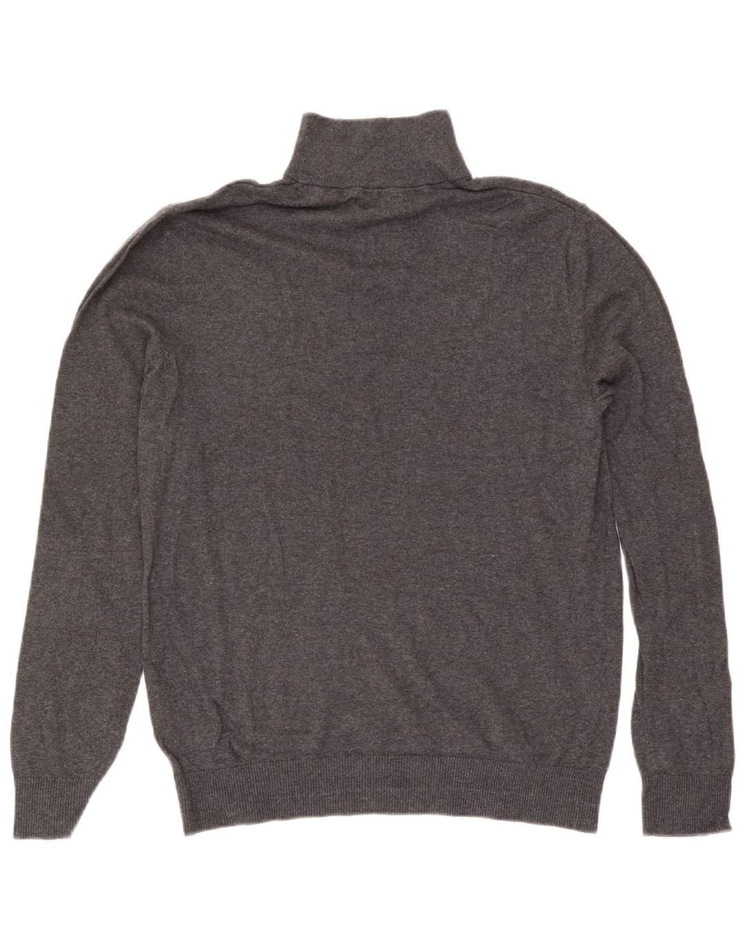 Jack & Jones Herre Zip Neck Jumper Sweater Medium Grey Bomuld