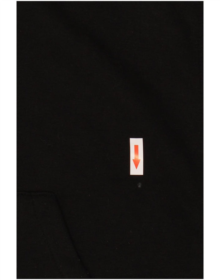 Zara Womens Crop Hoodie Jumper UK 14 Medium Black Polyester