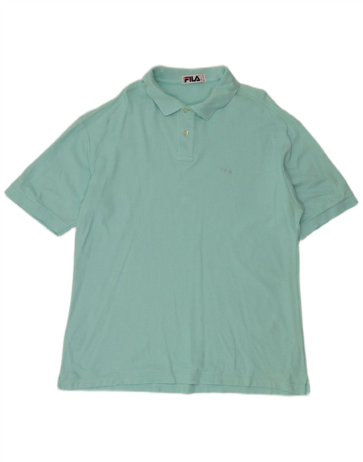 FILA Mens Polo Shirt IT 54 XL Turquoise