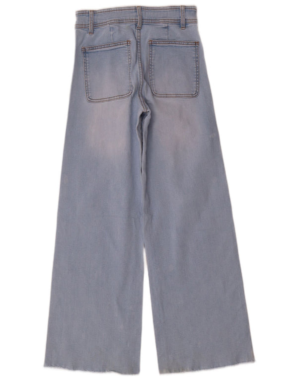 Zara Girls Wide Leg Jeans 13-14 Years W26 L29 Blue