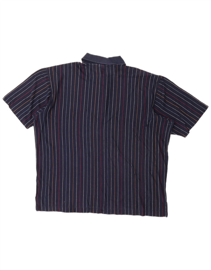 Paul & Shark Mens Polo Shirt Large Navy Blue Striped