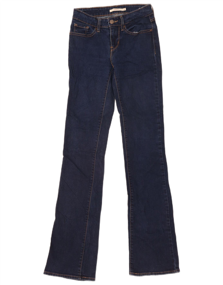 Levi's Womens 715 Bootcut Jeans W24 L33 Blue Cotton
