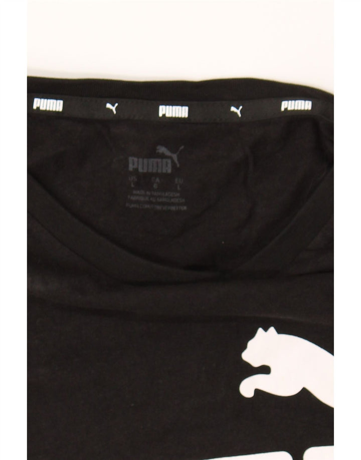 PUMA Mens T-Shirt Top Large Black Cotton Vintage Puma and Second-Hand Puma from Messina Hembry 