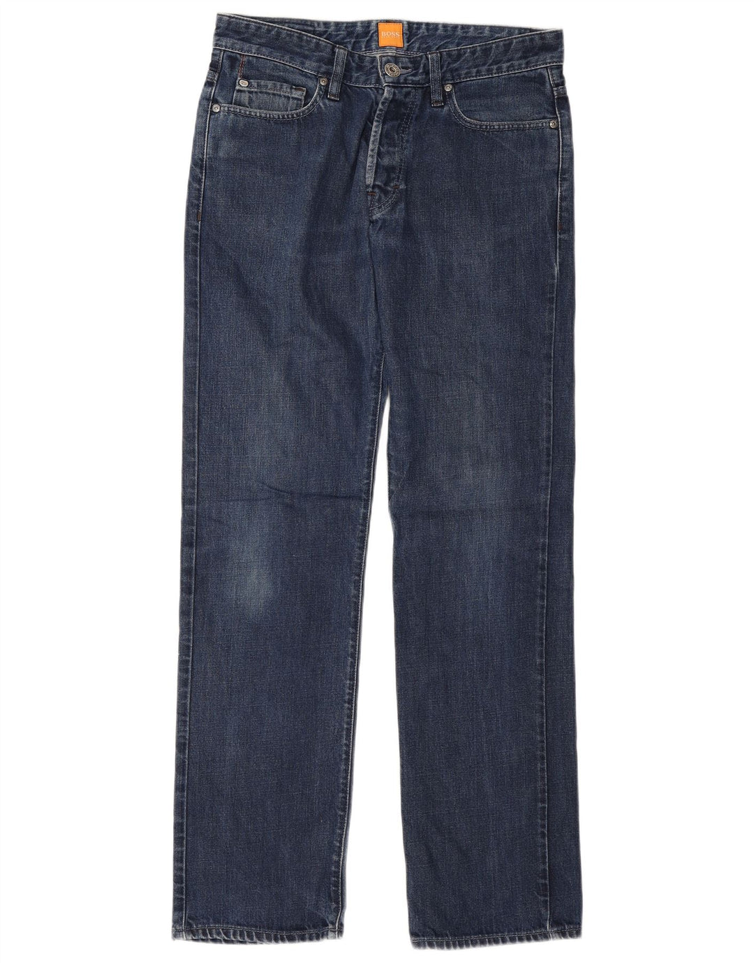 Hugo Boss Mens Straight Jeans W31 L34 Blue Cotton