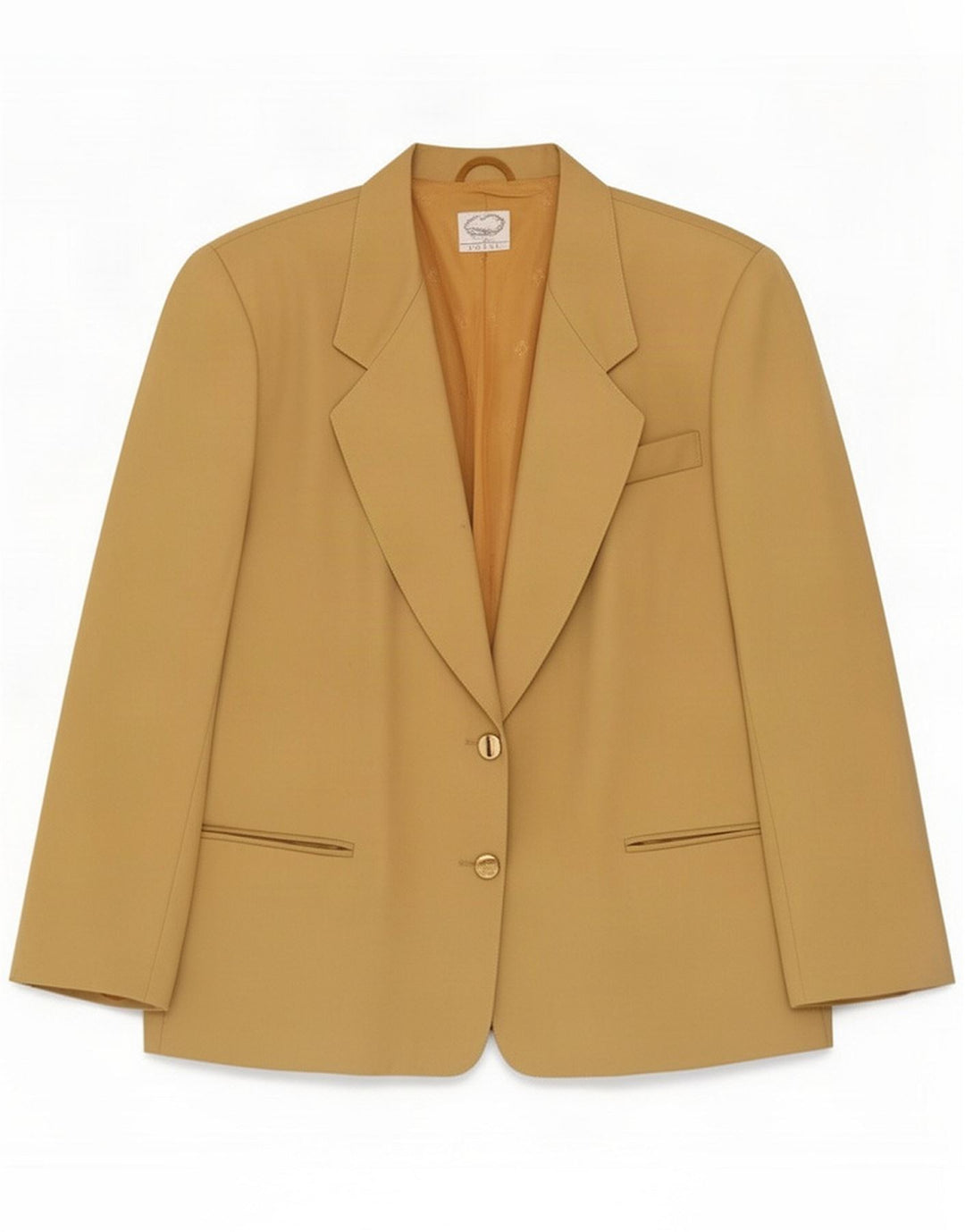 Vintage Blazer 2 boutons pour femme IT 46 Large Beige