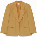 Vintage Blazer 2 boutons pour femme IT 46 Large Beige